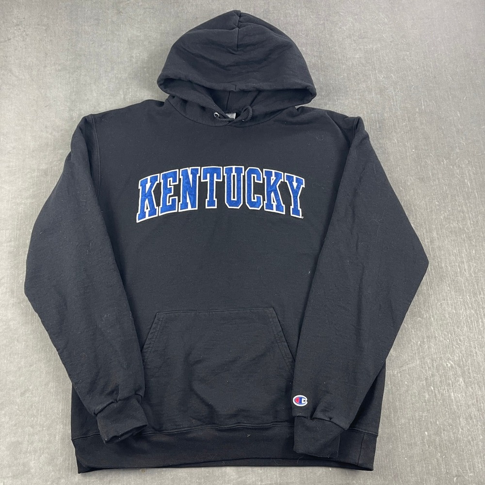 Kentucky Wildcats Champion Mens Large Black Hoodie Graphic Pullover